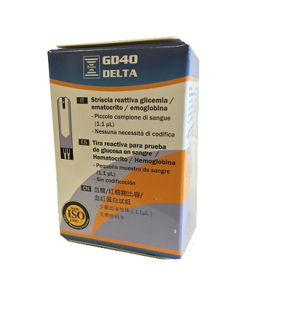 STRISCE MISURAZIONE GLICEMIA BRUNO GD40 DELTA 25 PEZZI - farmachicca
