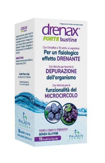 DRENAX FORTE MIRTILLO E UVA 15 BUSTINE - farmachicca