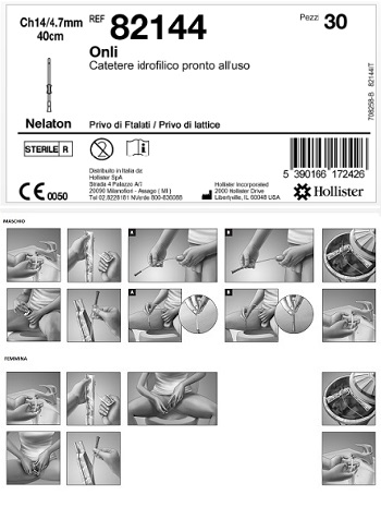 CATETERE IDROFILICO ONLI PRONTO ALL'USO 40 CM CH 14 30 PEZZI - farmachicca