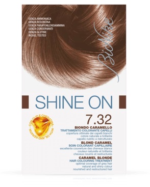 BIONIKE SHINE ON TRATTAMENTO COLORANTE CAPELLI BIONDO CARAMELLO 7.32 - farmachicca