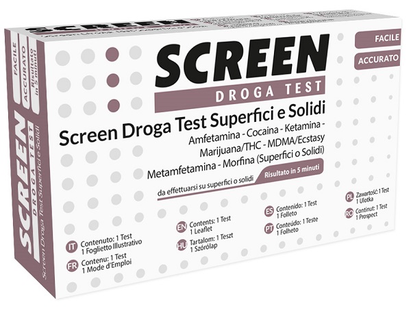 DROGA TEST RILEVA 7 DROGHE SU SUPERFICI O POLVERI SCREEN DROGA TEST SUPERFICI E POLVERI - farmachicca