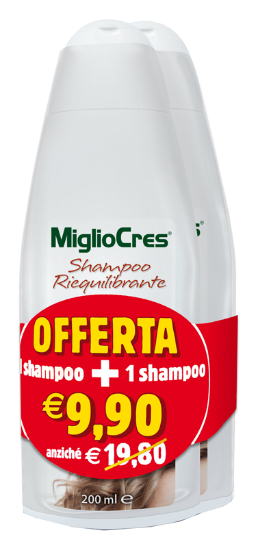 MIGLIOCRES BIPACK SHAMPOO RIEQUILIBRANTE 200 ML - farmachicca