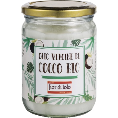 FIOR DI LOTO OLIO VERGINE DI COCCO BIO 450 ML - farmachicca