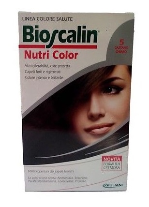BIOSCALIN NUTRI COLOR 5 CASTANO CHIARO SINCROB 124 ML - farmachicca