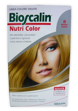 BIOSCALIN NUTRI COLOR 8 BIONDO CHIARO SINCROB 124 ML - farmachicca