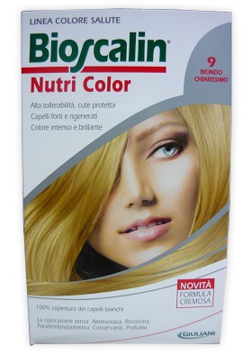 BIOSCALIN NUTRI COLOR 9 BIONDO CHIARISSIMO SINCROB 124 ML - farmachicca