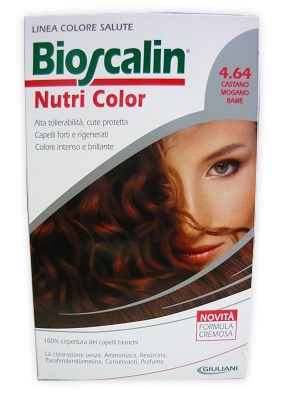 BIOSCALIN NUTRI COLOR 4,64 CASTANO MOGANO RAME 124 ML - farmachicca