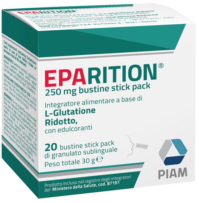 EPARITION 20 BUSTINE STICK PACK DA 250 MG DI GRANULATO SUBLINGUALE - farmachicca