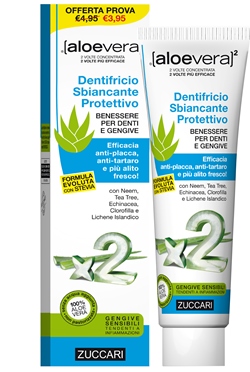 ALOEVERA2 DENTIFRICIO SBIANCANTE PROTETTIVO CON STEVIA 100 ML - farmachicca