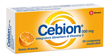 CEBION MASTICABILE ARANCIA VITAMINA C 500 MG 20 COMPRESSE - farmachicca