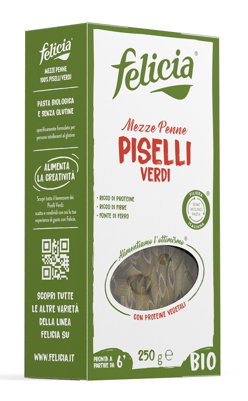 FELICIA BIO MEZZE PENNE PISELLI VERDI 250 G - farmachicca
