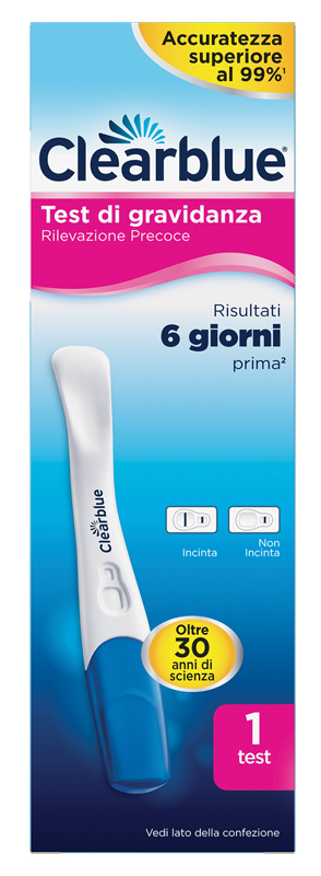 TEST DI GRAVIDANZA CLEARBLUE RILEVAZIONE PRECOCE 1 PEZZO - farmachicca
