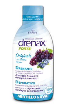 DRENAX FORTE ORIGINALE CON MIRTILLO E UVA 300 ML - farmachicca