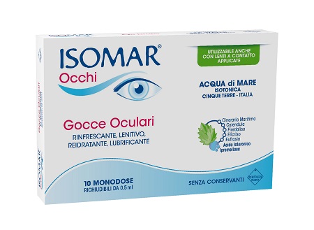 ISOMAR OCCHI GOCCE OCULARI ALL'ACIDO IALURONICO 0,20% 10 FLACONCINI - farmachicca