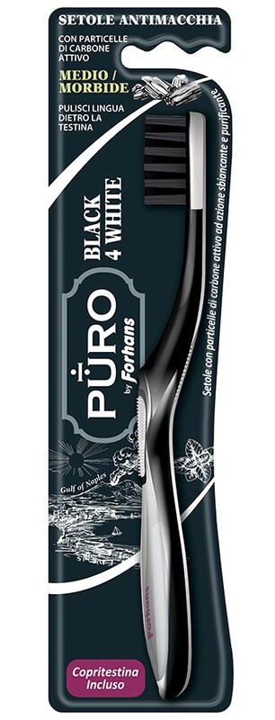 FORHANS SPAZZOLINO BLACK4WHITE SETOLE CARBONE - farmachicca