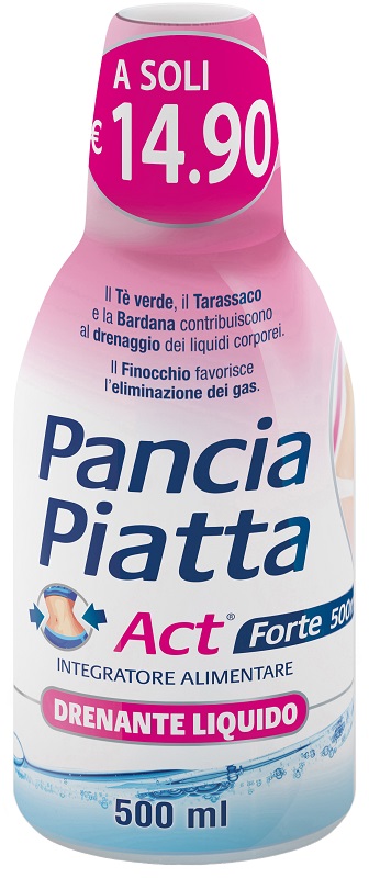 PANCIA PIATTA ACT FORTE DRENANTE LIQUIDO 500 ML - farmachicca