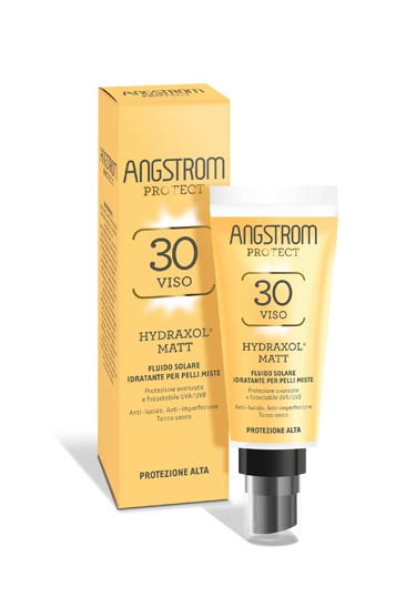 ANGSTROM PROTECT HYDRAXOL MATT FLUIDO SOLARE PROTEZIONE 30 PELLI MISTE 40 ML - farmachicca