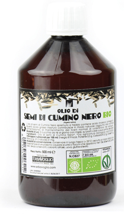 OLIO DI SEMI DI CUMINO NERO BIO 500 ML - farmachicca