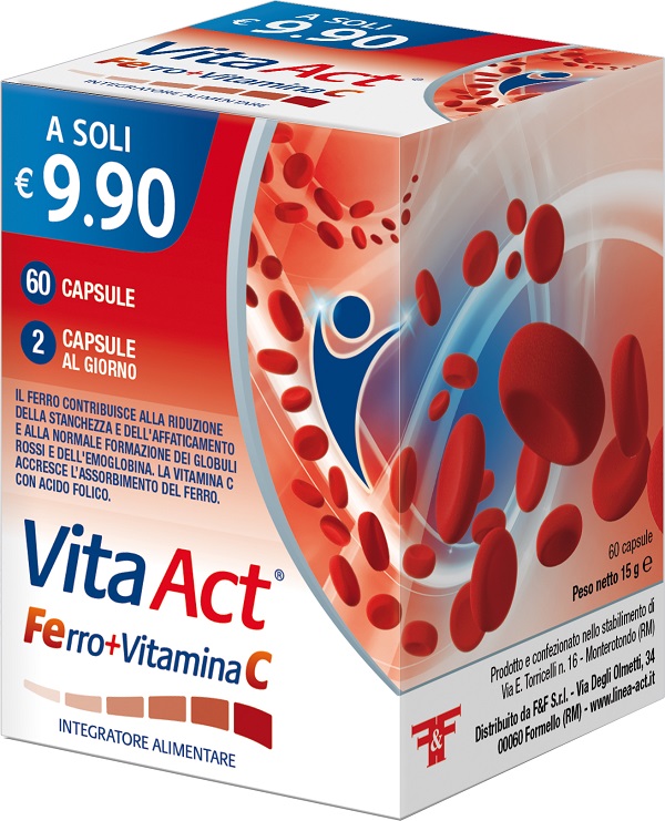 VITA ACT FERRO+VITAMINA C 60 CAPSULE - farmachicca