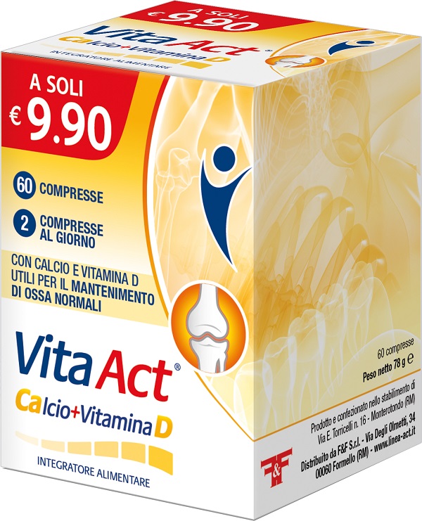 VITA ACT CALCIO + VITAMINA D 60 COMPRESSE - farmachicca