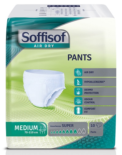 SOFFISOF AIR DRY PULL UP PANTS M EXTRA 10 PEZZI - farmachicca