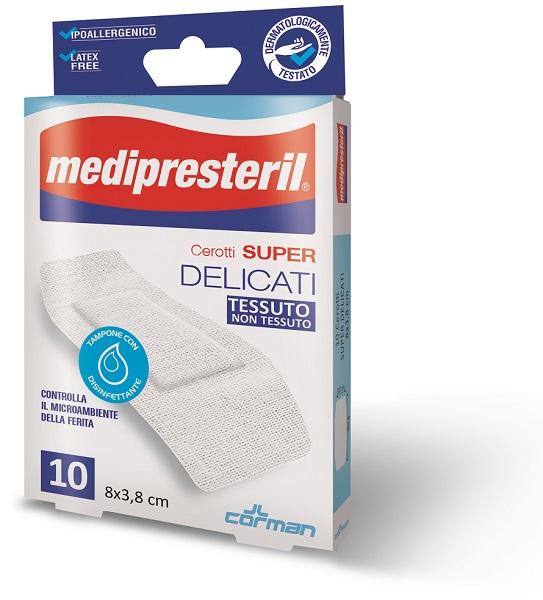 MEDIPRESTERIL CEROTTI DELICATI SUPER 8 X 3,8 10 PEZZI - farmachicca