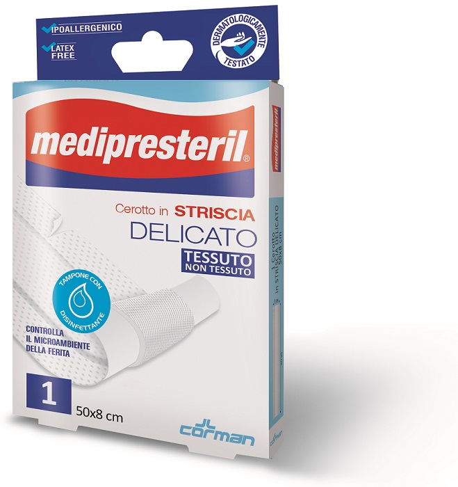 MEDIPRESTERIL CEROTTO ESTENSIBILE 1 STRISCIA 50 X 8 CM - farmachicca