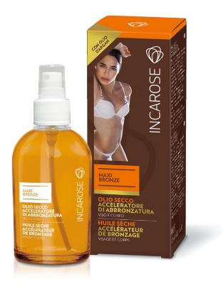 INCAROSE MAXI BRONZE OLIO SECCO ACCELERATORE DI ABBRONZATURA 125 ML - farmachicca