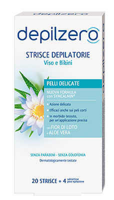 DEPILZERO STRISCE VISO E BIKINI 20 PEZZI - farmachicca