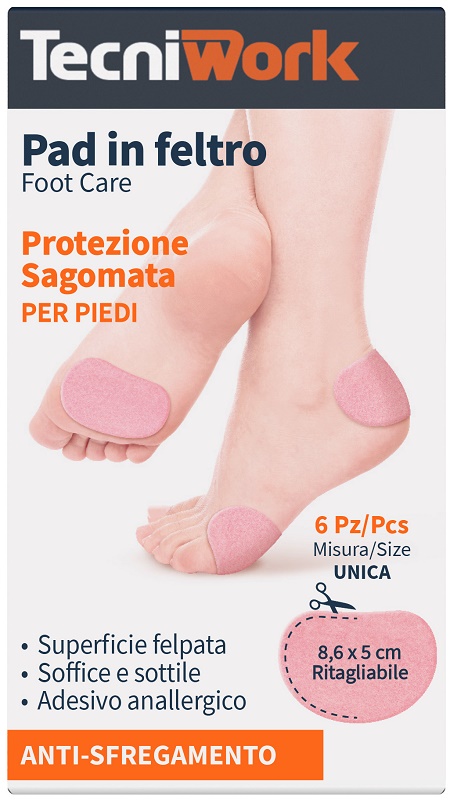 PAD IN FELTRO SAGOMATO 8,6X5CM 6 PEZZI - farmachicca