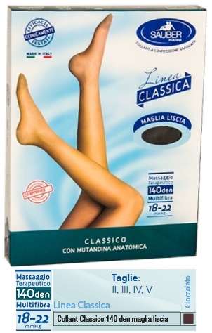 SAUBER CLASSICO COLLANT 140 DENARI MAGLIA LISCIA CIOCCOLATO 5 - farmachicca