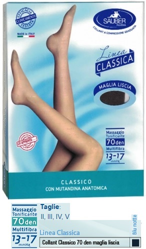 SAUBER CLASSICO COLLANT 70 DENARI MAGLIA LISCIA BLU NOTTE 4 - farmachicca
