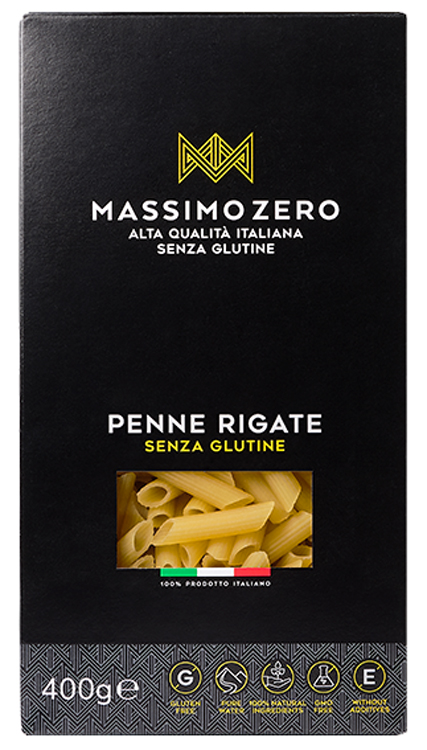 MASSIMO ZERO PENNE RIGATE 400 G - farmachicca