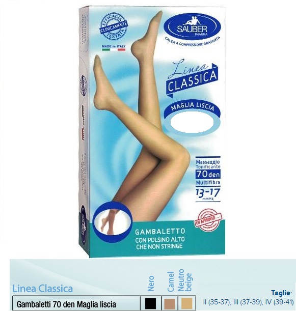 SAUBER GAMBALETTO MAGLIA LISCIA 70 DENARI CAMEL 3 - farmachicca