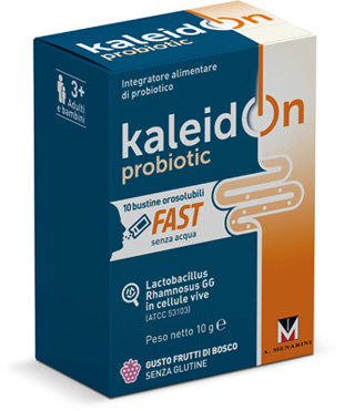 KALEIDON PROBIOTIC FAST FRUTTI DI BOSCO 10 BUSTE OROSOLUBILI - farmachicca