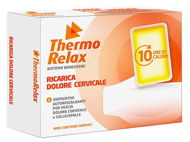 THERMORELAX RICARICA PER FASCIA DOLORE CERVICALE 6 DISPOSITIVI AUTORISCALDANTI - farmachicca