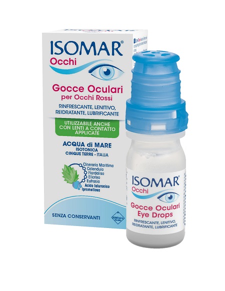 ISOMAR OCCHI GOCCE OCULARI ALL'ACIDO IALURONICO 0,20% 10 ML SENZA CONSERVANTI - farmachicca