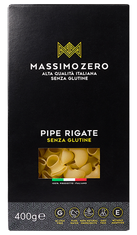 MASSIMO ZERO PIPE RIGATE 400 G - farmachicca