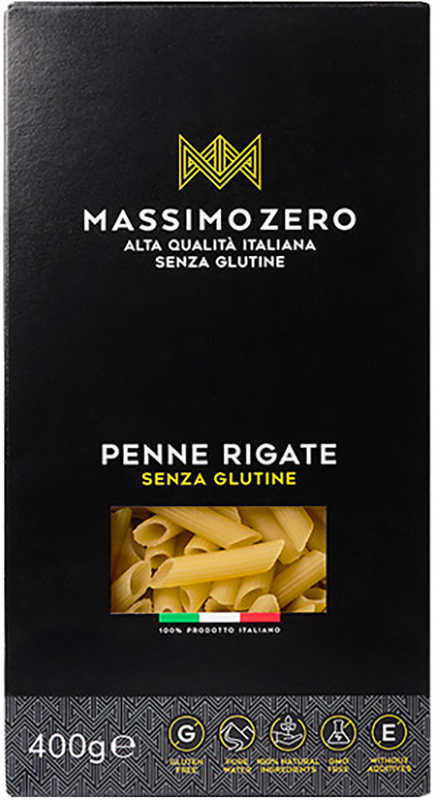 MASSIMO ZERO MEZZE PENNE RIGATE 400 G - farmachicca