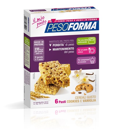 PESOFORMA BARR CEREALI COOKIES VANIGLIA 372 G - farmachicca