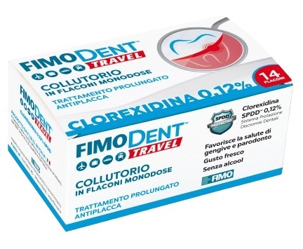 FIMODENT TRAVEL COLLUTORIO CLOREXIDINA SPDD 0,12% 14 FLACONCINI MONODOSE 10 ML - farmachicca