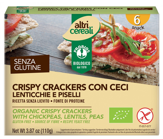 ALTRICEREALI CRISPY CRACKERS CON CECI 110 G - farmachicca