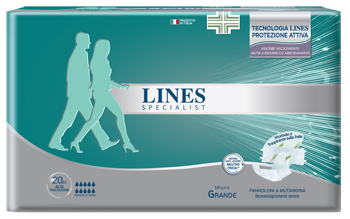 PANNOLONE A MUTANDA LINES SPECIALIST ALTAPROTEZIONE MG 20 PEZZI - farmachicca