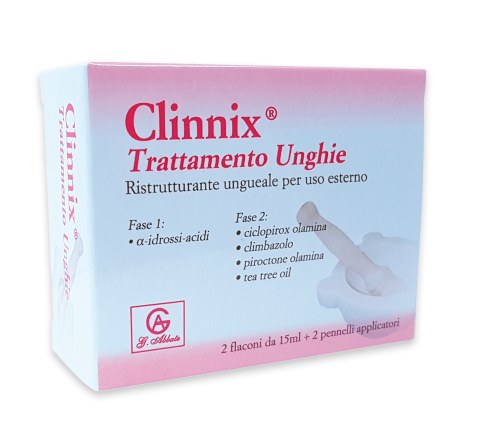 CLINNIX TRATTAMENTO UNGHIE 2 FLACONI 15 ML + 2 PENNELLI APPLICATORI - farmachicca