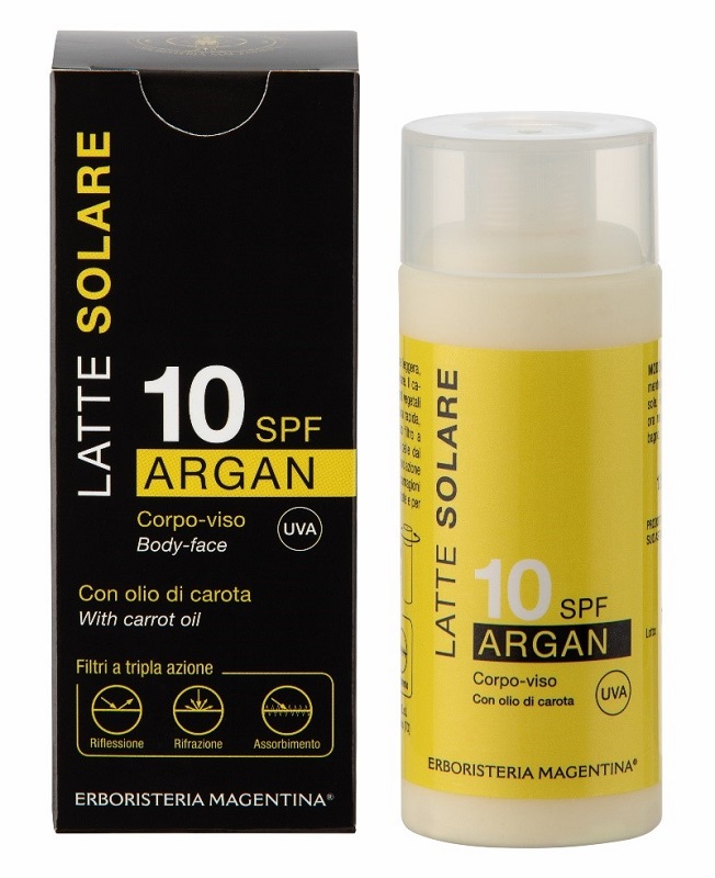 SOLARE ARGAN 10SPF 125 ML LATTE - farmachicca