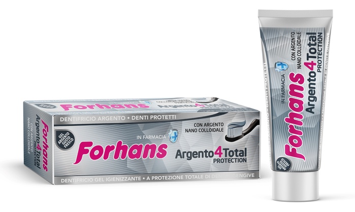 DENTIFRICIO SILVER 4 WHITE FORHANS 75 ML - farmachicca