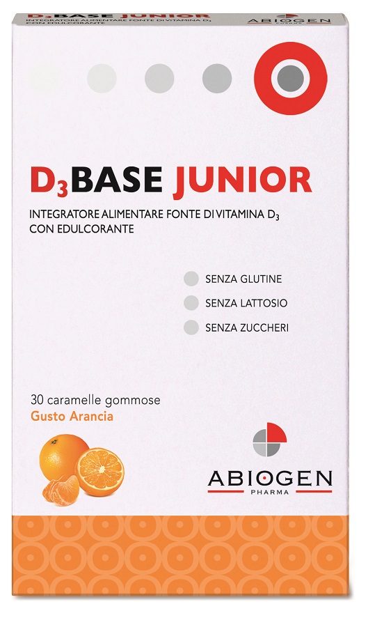 D3BASE JUNIOR 30 CARAMELLE GOMMOSE ARANCIA - farmachicca
