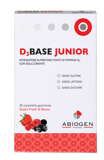 D3BASE JUNIOR 30 CARAMELLE GOMMOSE FRUTTI DI BOSCO - farmachicca