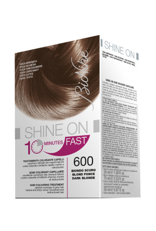 BIONIKE SHINE ON FAST TRATTAMENTO COLORANTE CAPELLI BIONDO SCURO 600 FLACONE 60 ML + TUBO 60 ML - farmachicca
