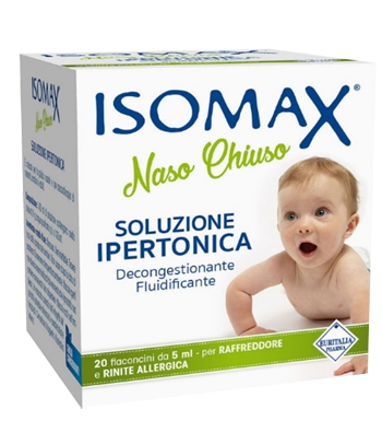 SOLUZIONE IPERTONICA ISOMAX NASO CHIUSO 20 FLACONCINI DA 5 ML - farmachicca
